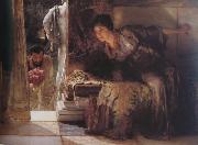 Alma-Tadema, Sir Lawrence Welcome Footsteps (mk23) USA oil painting artist